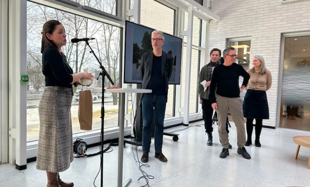 Vinnerteamet ved offentliggjøringen av konkurranseresultatet 30. januar 2025. Foto: NAL