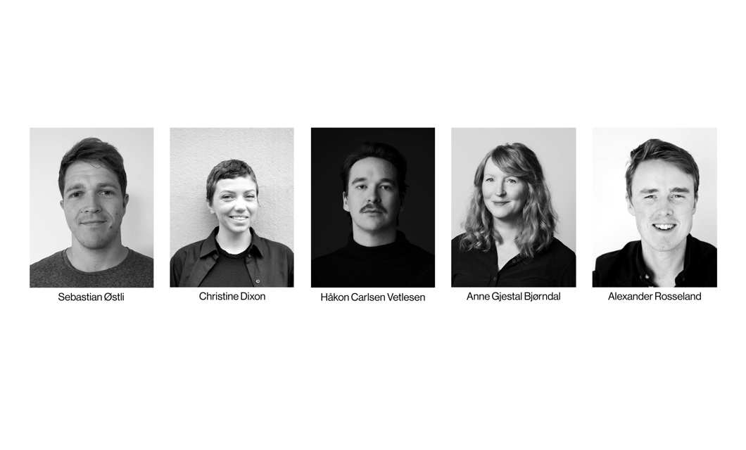 Sebastian Østlie (foto privat); Christine Dixon (foto Oslo Works); Håkon Vetlesen (foto Simon Skreddernes); Anne Gjesdal Bjørndal (foto Anne Valeur); Alexander Tunby Rosseland (foto LPO arkitekter)