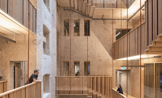"Pressens Hus", tegnet av Atelier Oslo og KIMA Arkitektur. Vinner av OAFs Arkitekturpris 2022. Foto: Niklas Hart