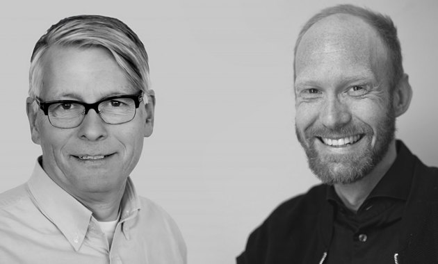 Michael Ramm Østgaard og Aleksander Johansen. Foto: Momentum arkitekter / Stein Halvorsen arkitekter