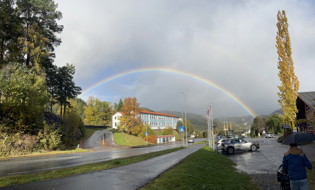 Strandebarm, hvor det planlegges et Jon Fosse-senter. Foto: Fosse-stiftinga