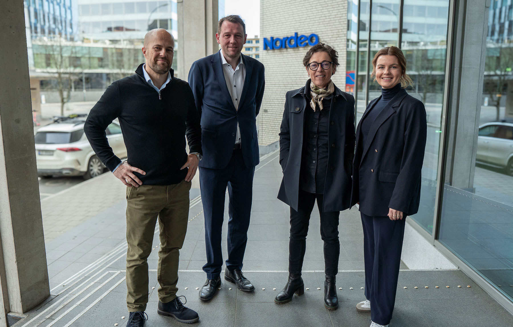 Fra venstre: Peter Rånås, markedssjef i NAL; Per Øivind Fuhr, Key Account Manager i Nordea; Kari Bucher, generalsekretær i NAL og Hege Hindrum Killingberg, Head of Partnerships i Nordea.