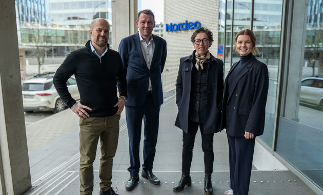 Fra venstre: Peter Rånås, markedssjef i NAL; Per Øivind Fuhr, Key Account Manager i Nordea; Kari Bucher, generalsekretær i NAL og Hege Hindrum Killingberg, Head of Partnerships i Nordea.