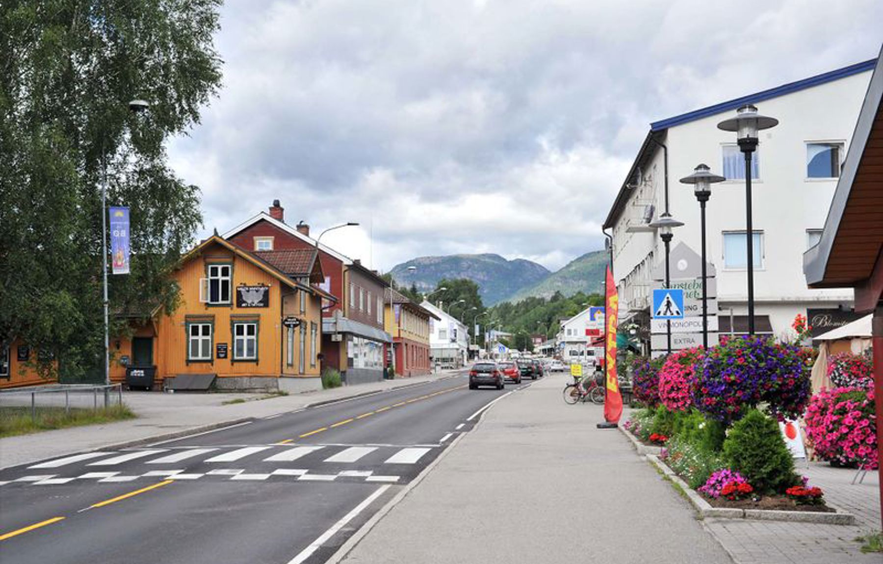 Bø I Telemark. Bøgata. Foto: Roy Olsen