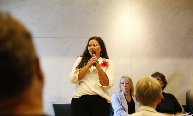 NAL-president Tina Larsen på Arendalsuka. Foto: Torgeir Holljen Thon