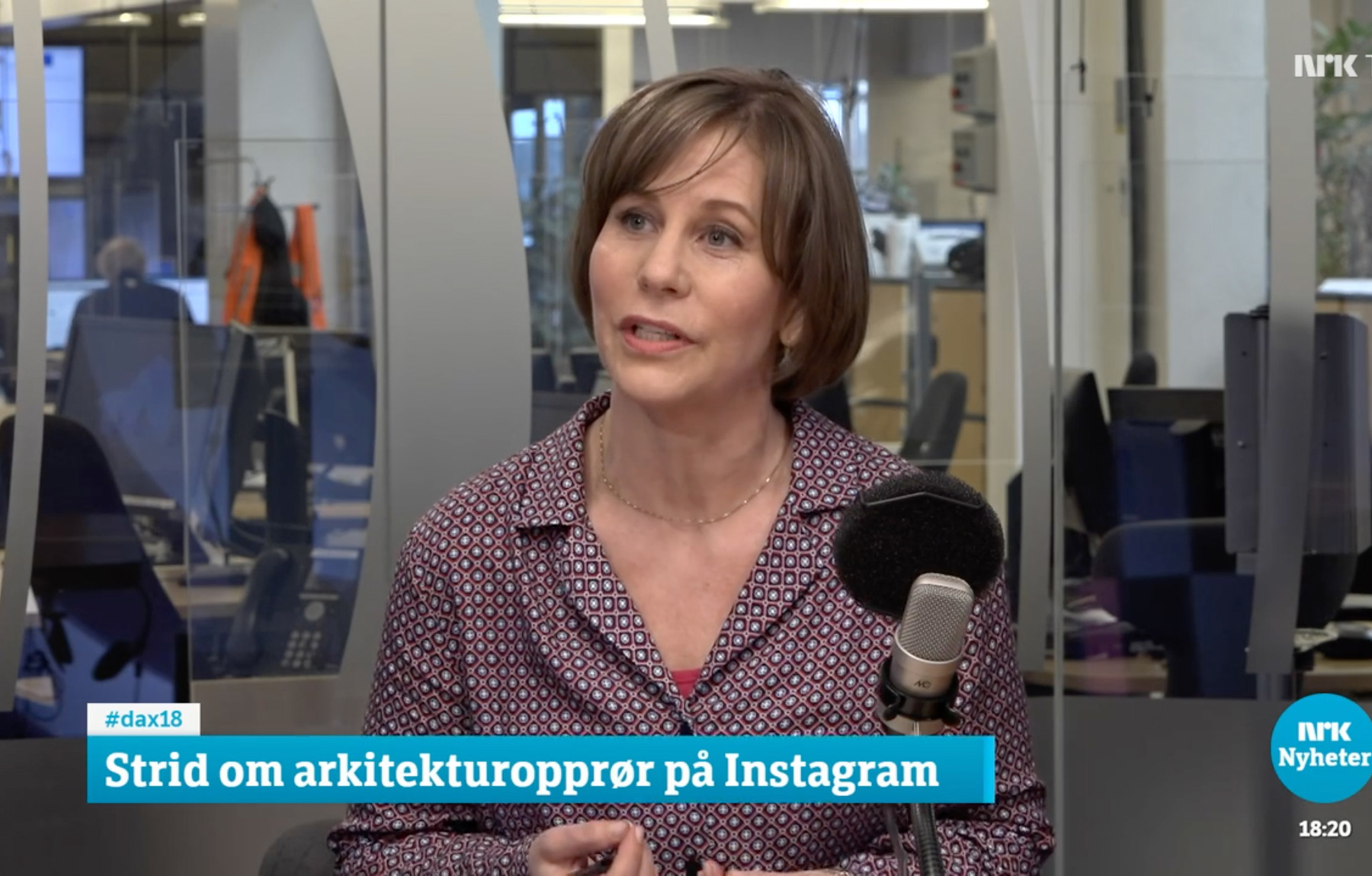 Fagsjef Camilla Moneta i debatt i Dagsnytt 18