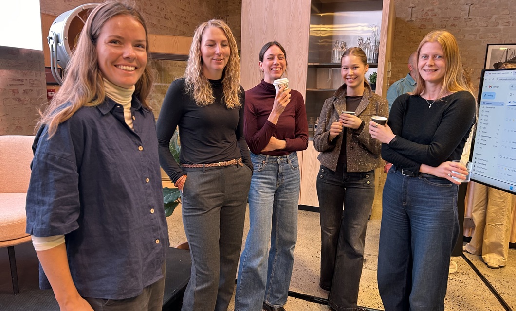 Gjeng fra Buskerud. Fra venstre: Pernille Landrø og Sandra Paulsen, Gol kommune;  Gunn Åsebø, Hemsedal kommune; Elin Dingstad og Ina Christiansen, Buskerud fylkeskommune.