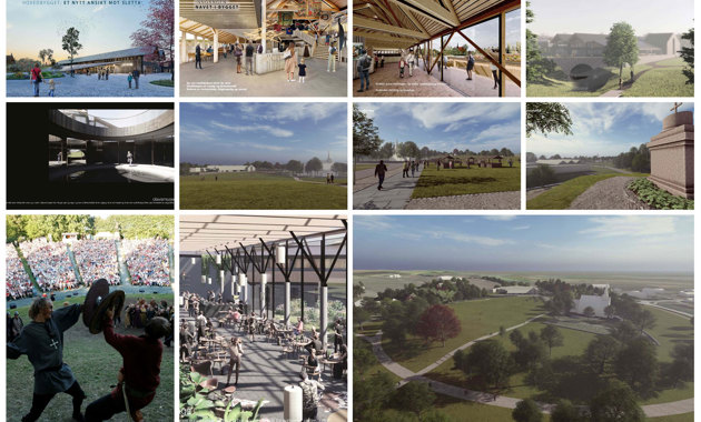 Collage av Stiklestad-bilder