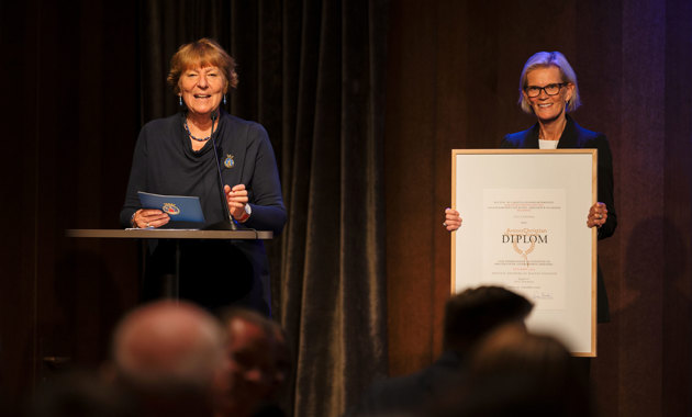 Ordfører i Oslo Marianne Borgen og rådhusforvalter Marit Jansen. Foto: Annar Bjørgli, Nasjonalmuseet
